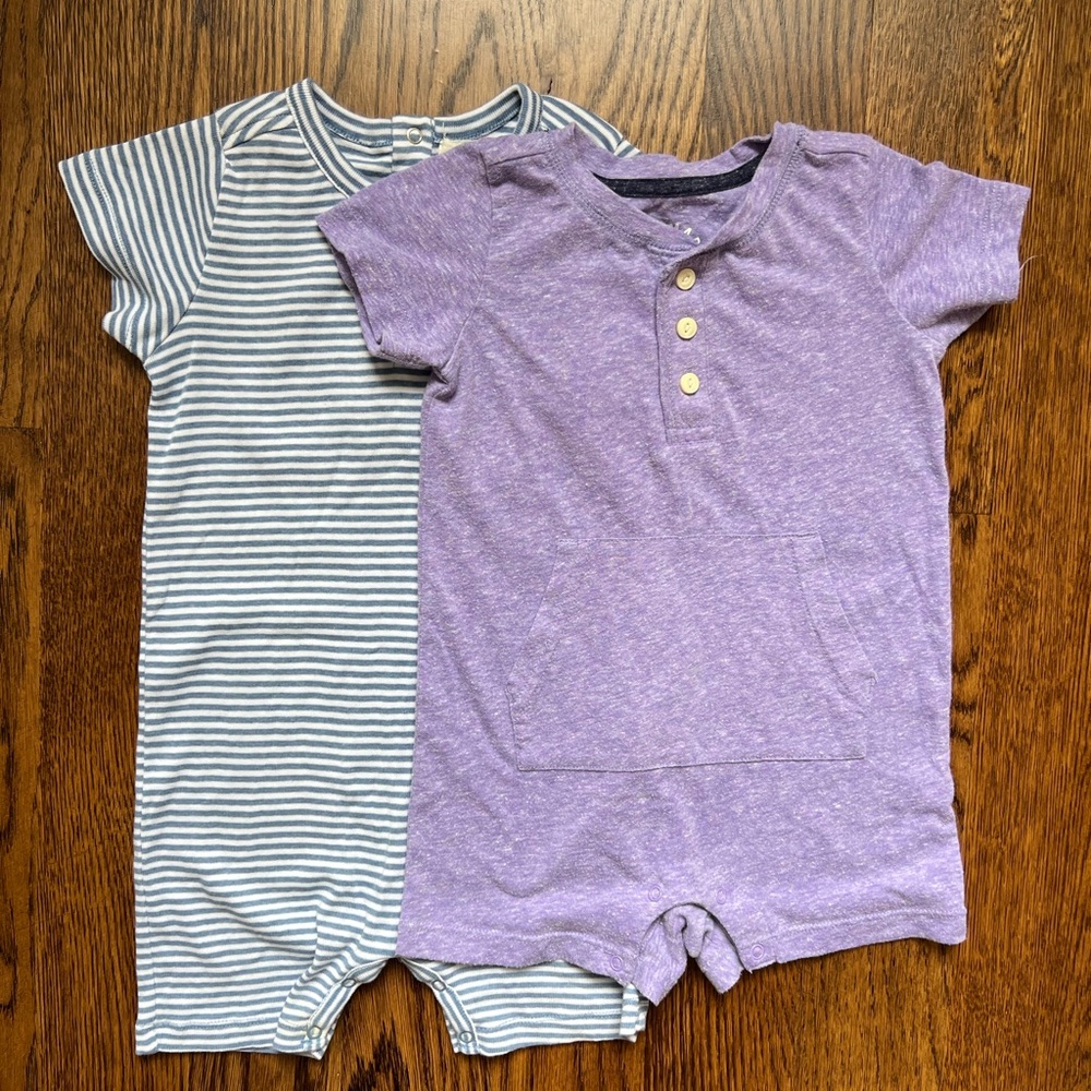 Monica and Andy/Primary Striped and Purple Shorties